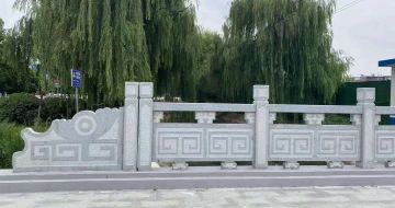 银川 芝麻灰桥栏杆、河道栏杆安装效果