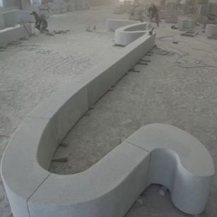 银川 花岗岩整石坐凳拼装