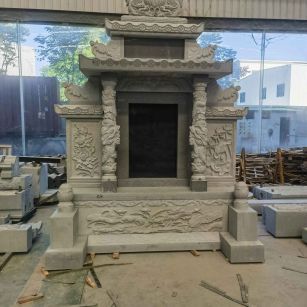 银川 芝麻灰高档墓碑、土墓，一套也支持定做