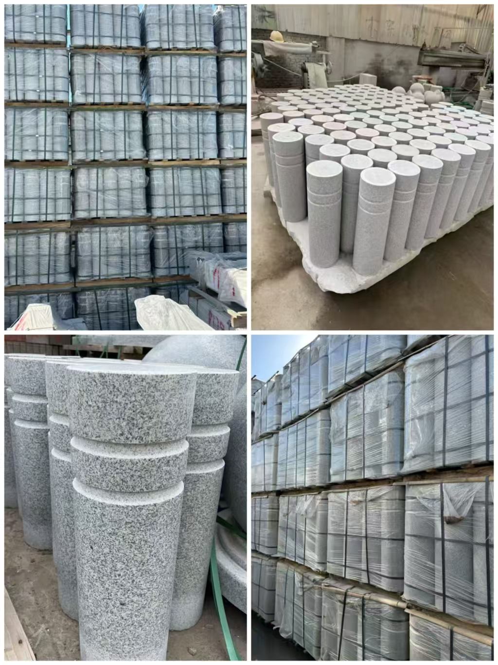 银川 芝麻白花岗岩挡车柱、隔离柱多少钱