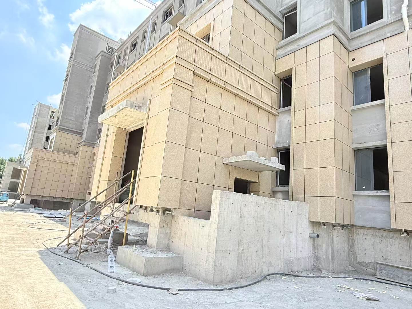 银川 黄金麻干挂，工地实拍